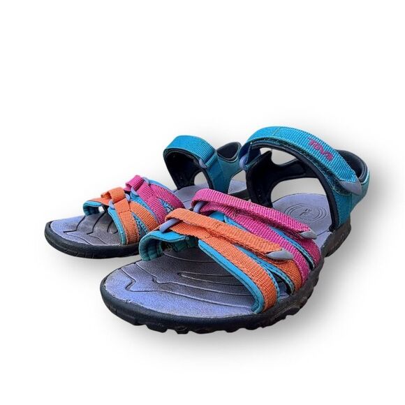 Teva Kids' Adventure Sandals Size 1 Multicolor Water-Friendly Sport Sandal - Picture 6 of 10